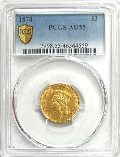 1874 oro dollaro testa - 1874,
